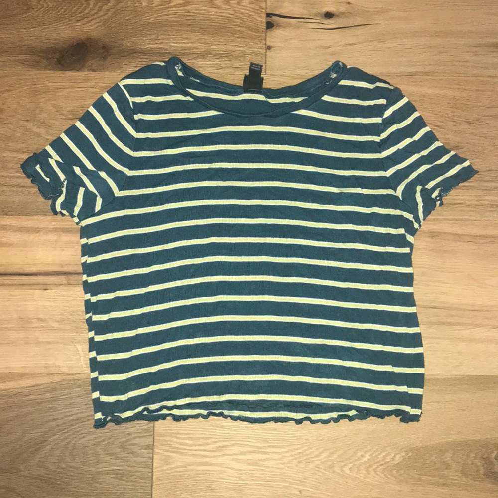 Wild Fable Size XL striped shirt sleeve crop top